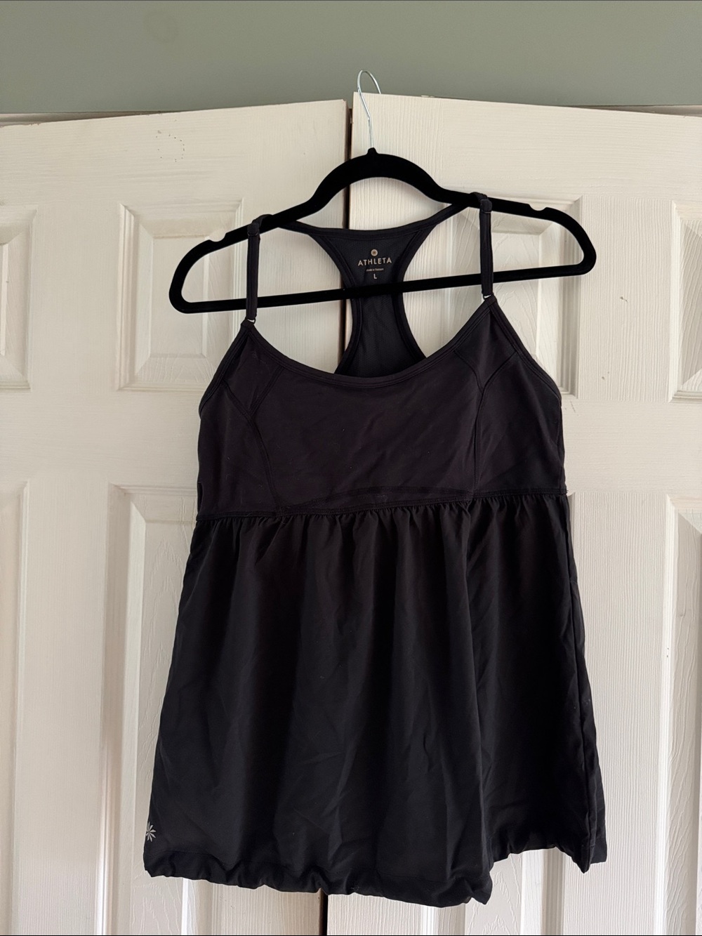 Athleta Black Racerback Tank top large